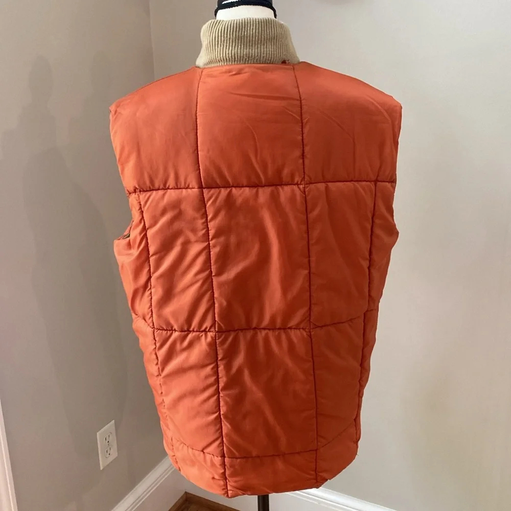 Vintage puffer hunting sportsman hunting vest outdoorsman reversible unisex